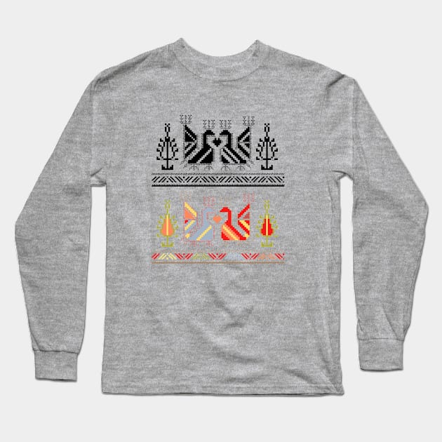 Bulgarian Folk Art Long Sleeve T-Shirt by UrbanBlazeStudio